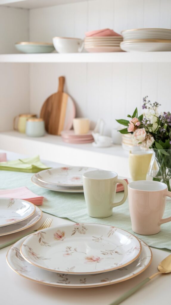 decorate with seasonal tableware