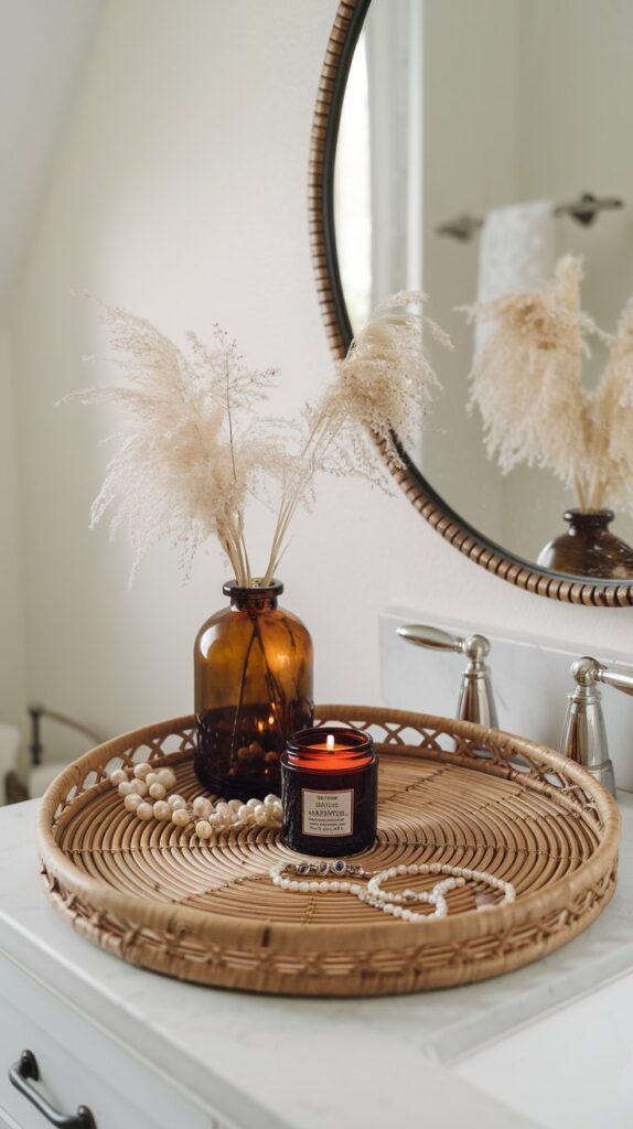 boho vanity tray