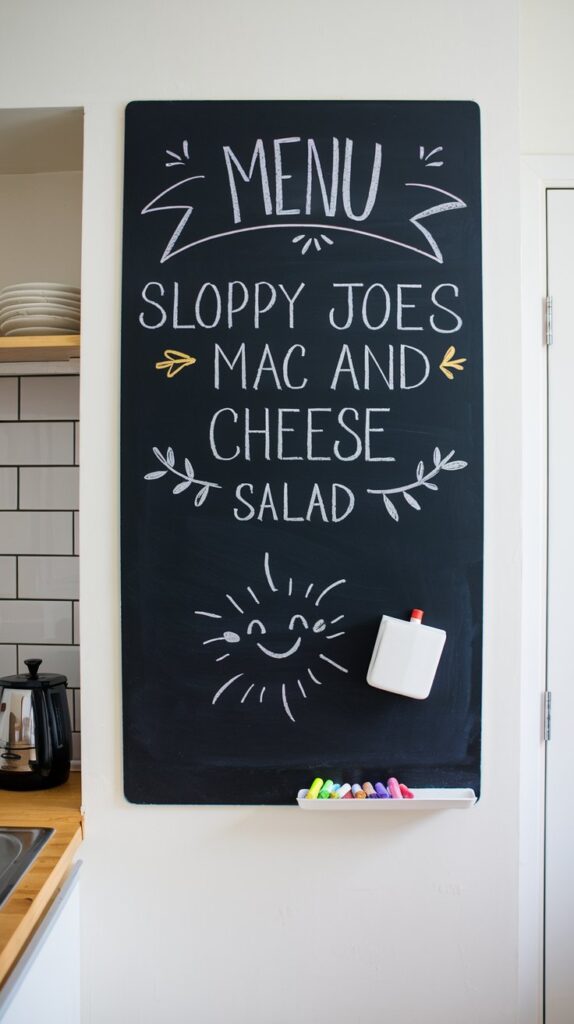 chalkboard menu