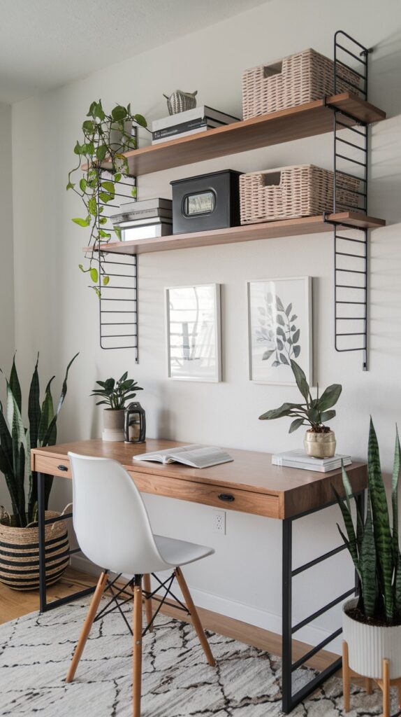 floating shelves for home office