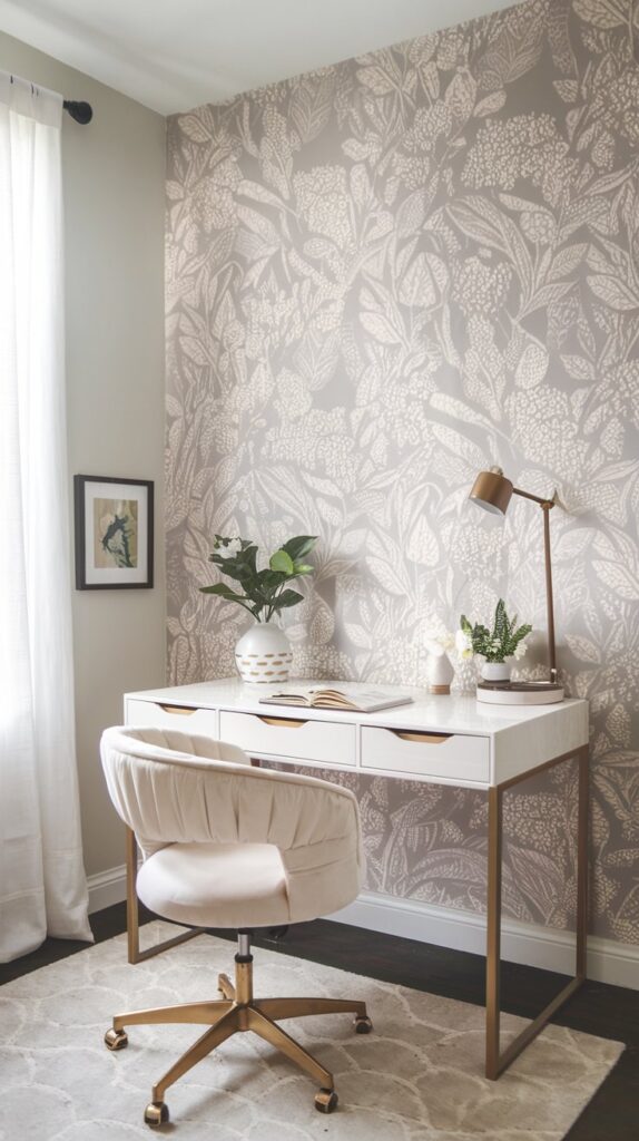 peel and stick wallpaper home office