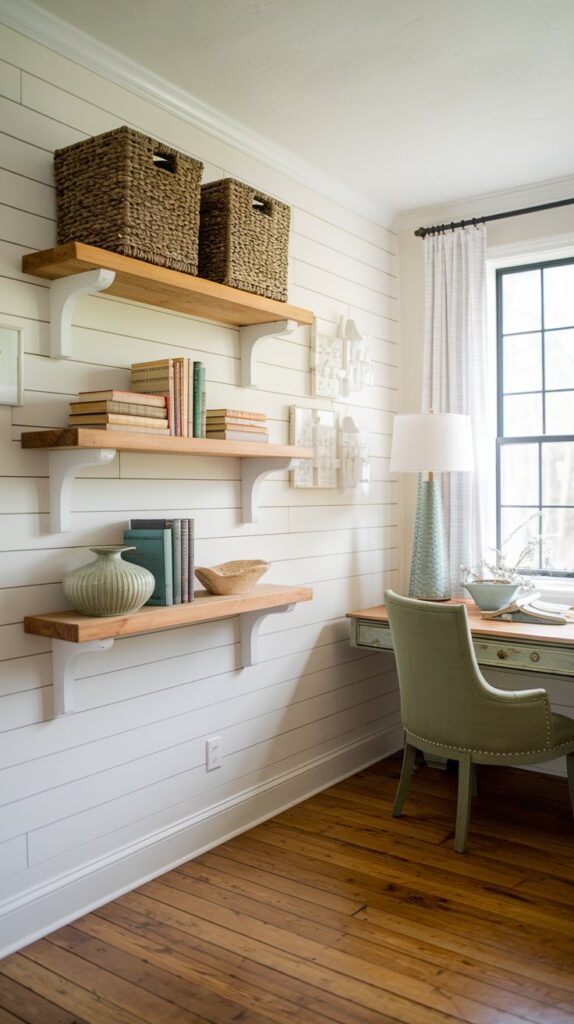 shiplap wall farmhouse decor