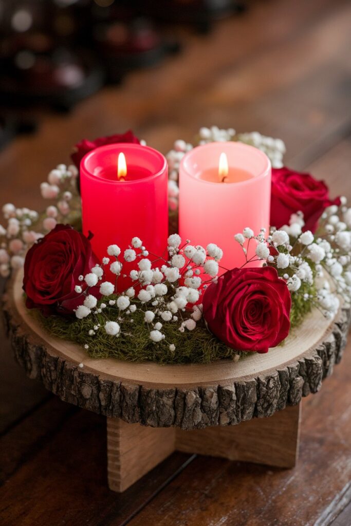 valentines day diy candle centerpiece