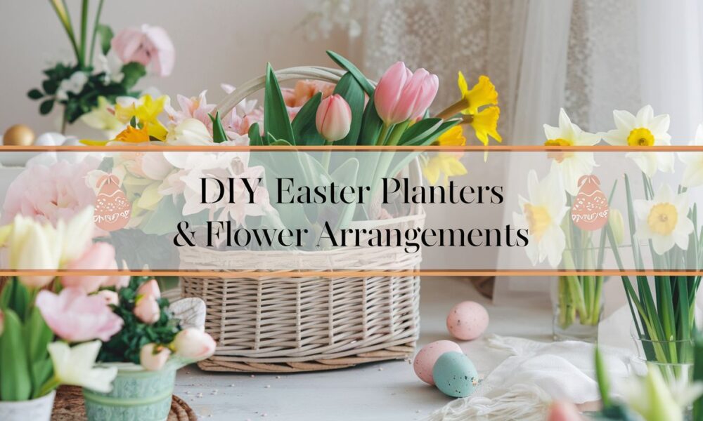 diy easter planters and flower arrangements