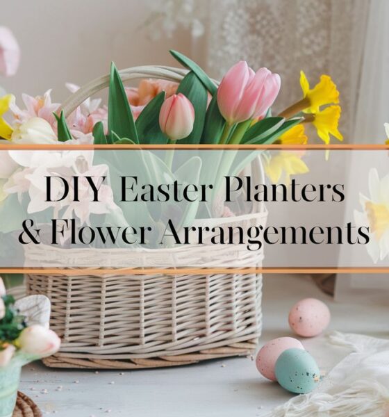 diy easter planters and flower arrangements