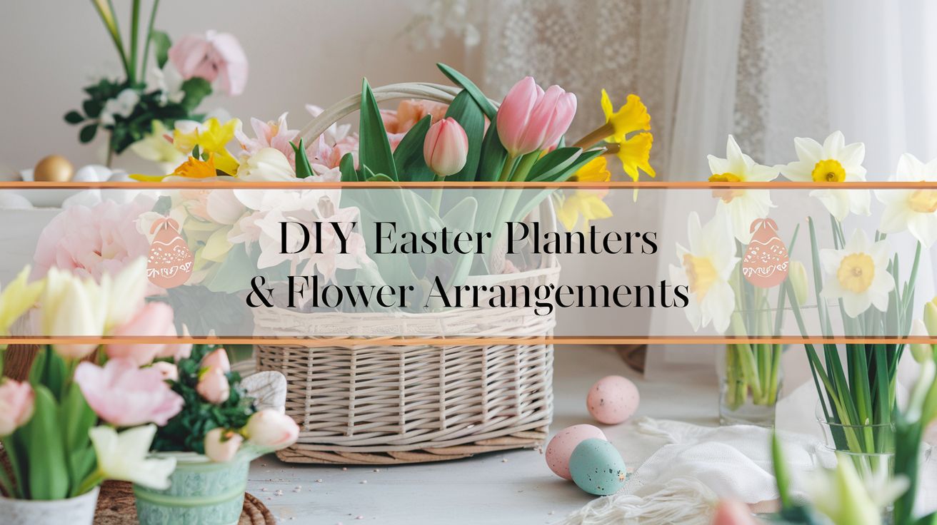 diy easter planters and flower arrangements