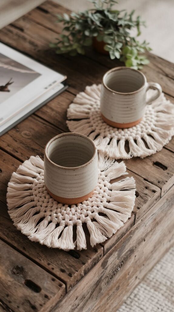 diy macrame coasters