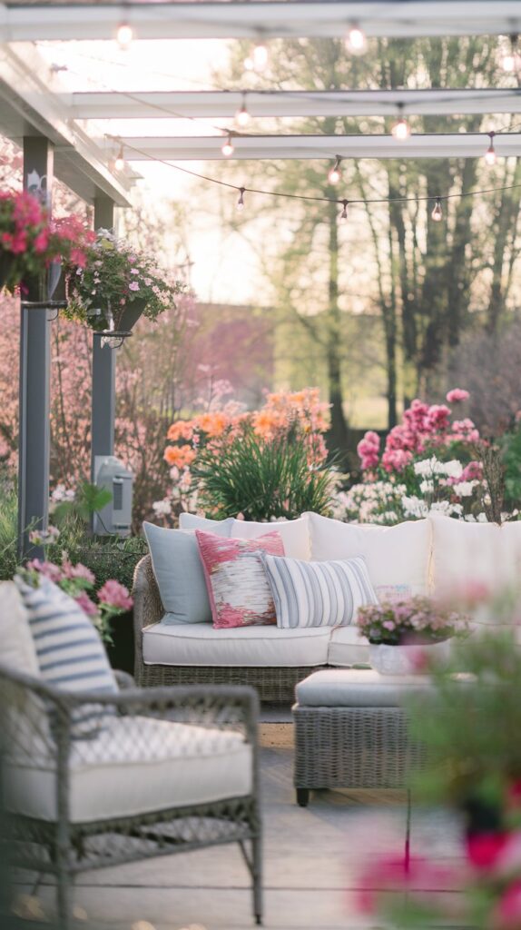 dreamy spring patio