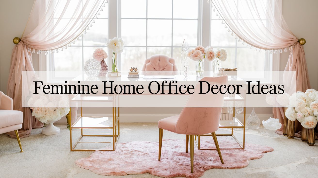 feminine home office decor ideas