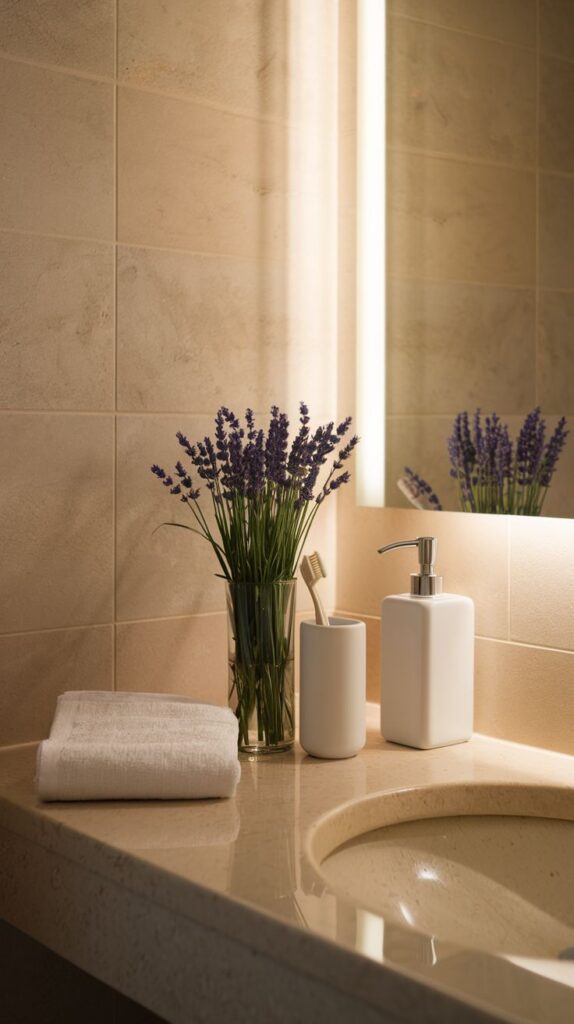 floral touch to your bathroom