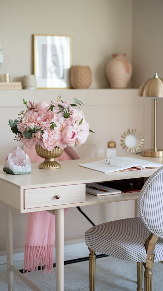 flowers and crystal decor