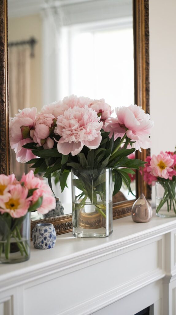 flowers for your seasonal mantel decor