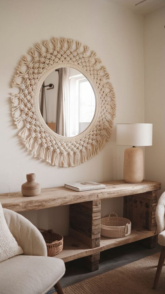 macrame mirror frame