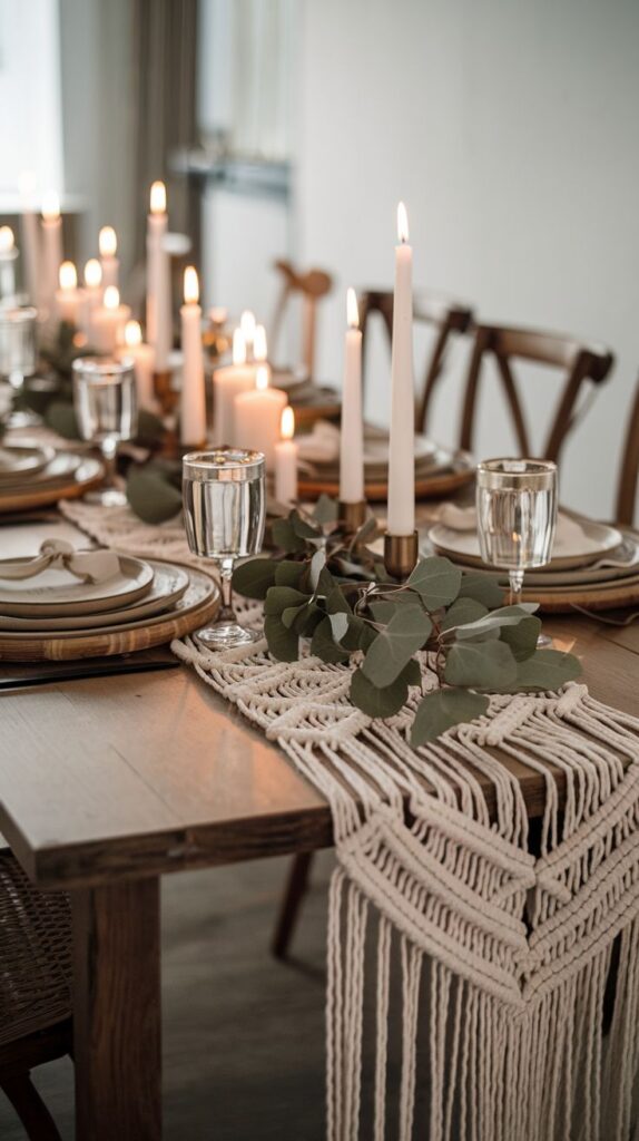 macrame table runner