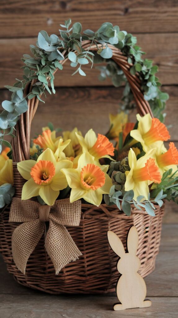 rustic farmhouse bunny basket