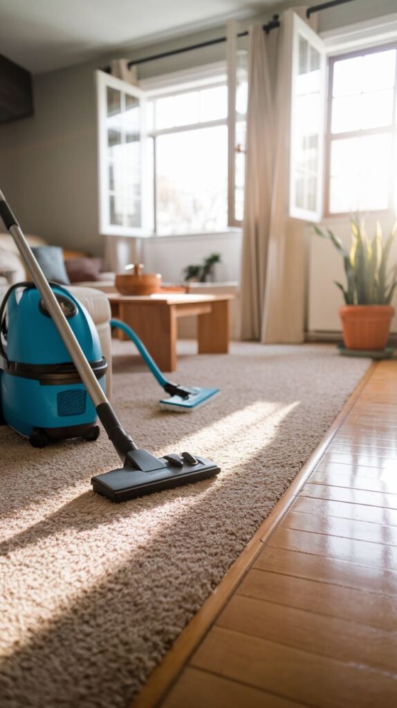 vacuum and mop floors