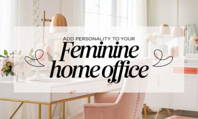 add personality to your feminine home office