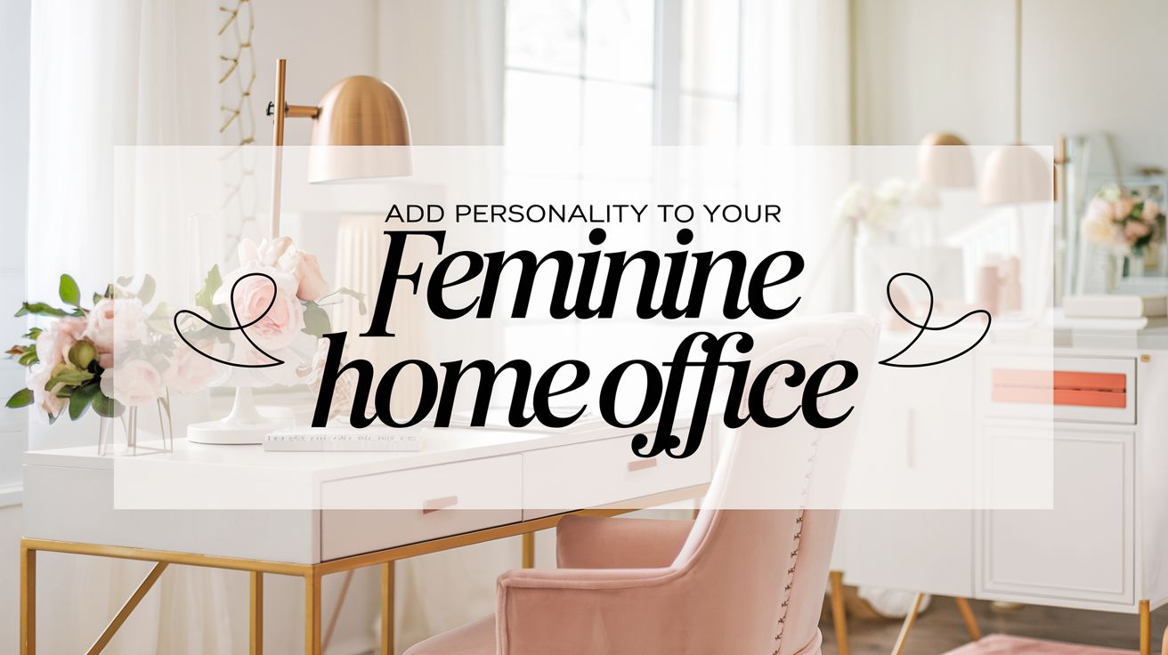 add personality to your feminine home office