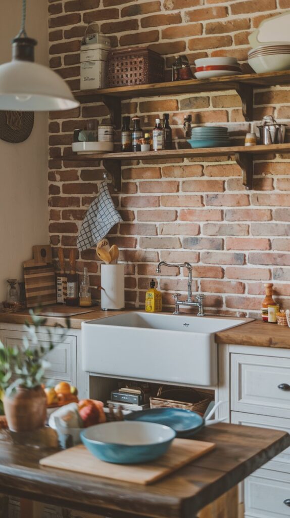 brick backsplash