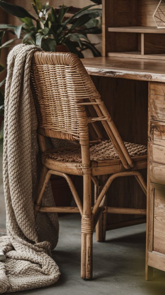 wicker chair for texture