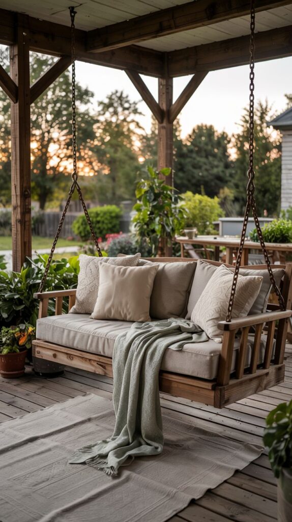 handmade diy porch swing