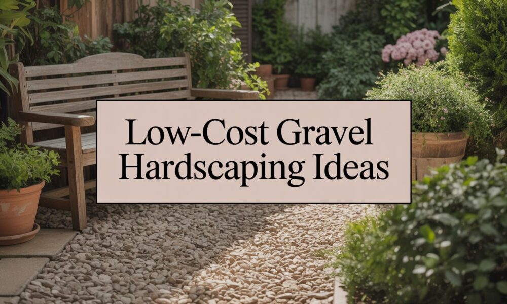 low cost hardscaping with gravel