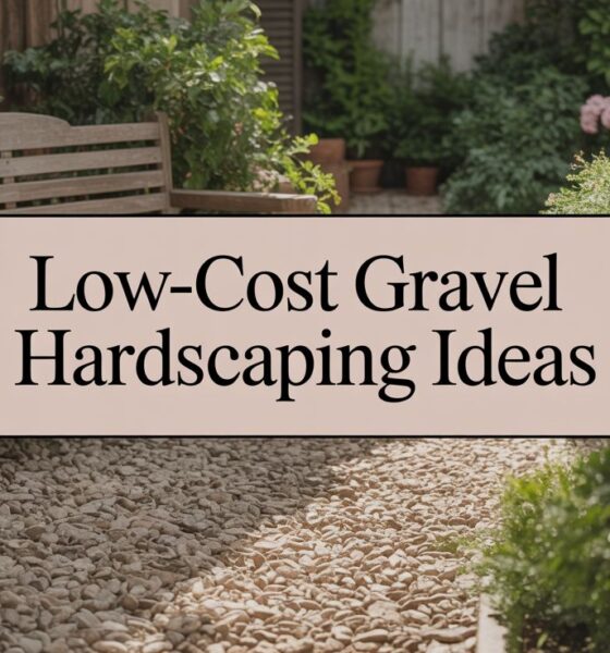low cost hardscaping with gravel