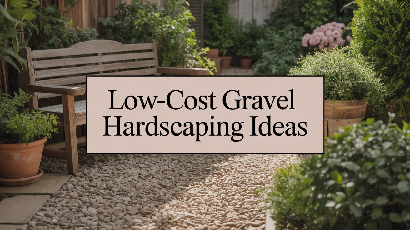 low cost hardscaping with gravel
