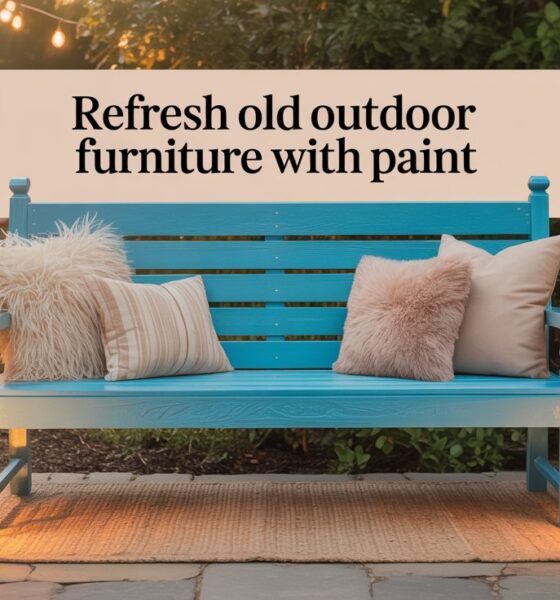 refresh old outdoor furniture with paint