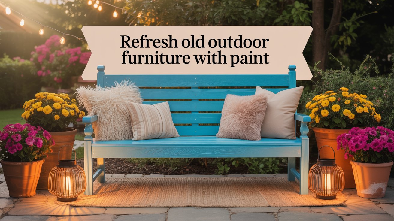 refresh old outdoor furniture with paint