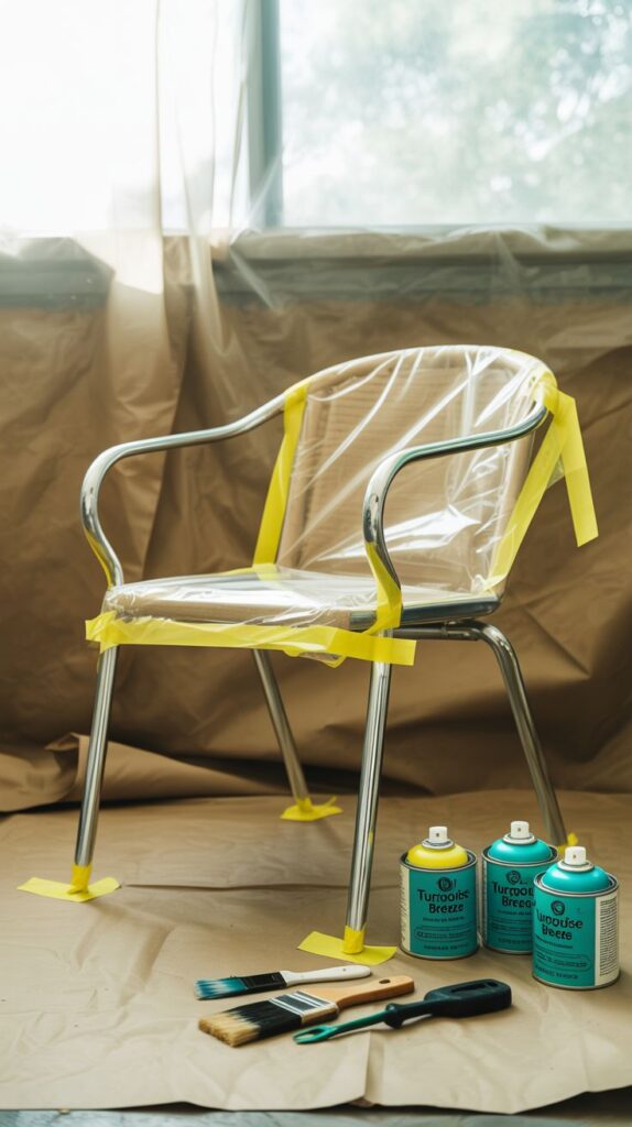 tape off the no paint zones