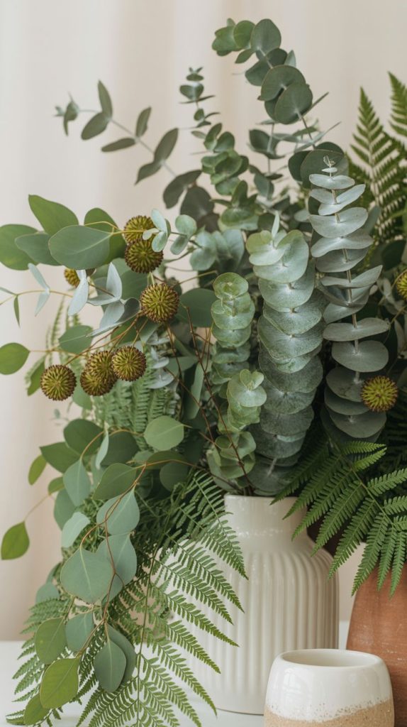 add greenery and filler stems for texture