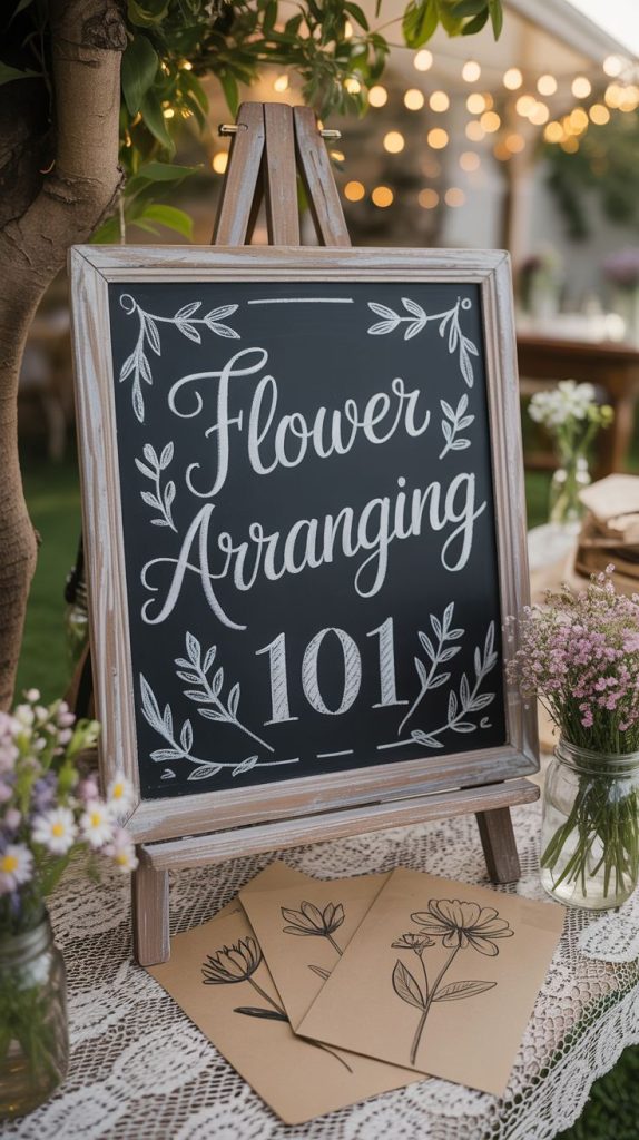 set out a sign with simple instructions