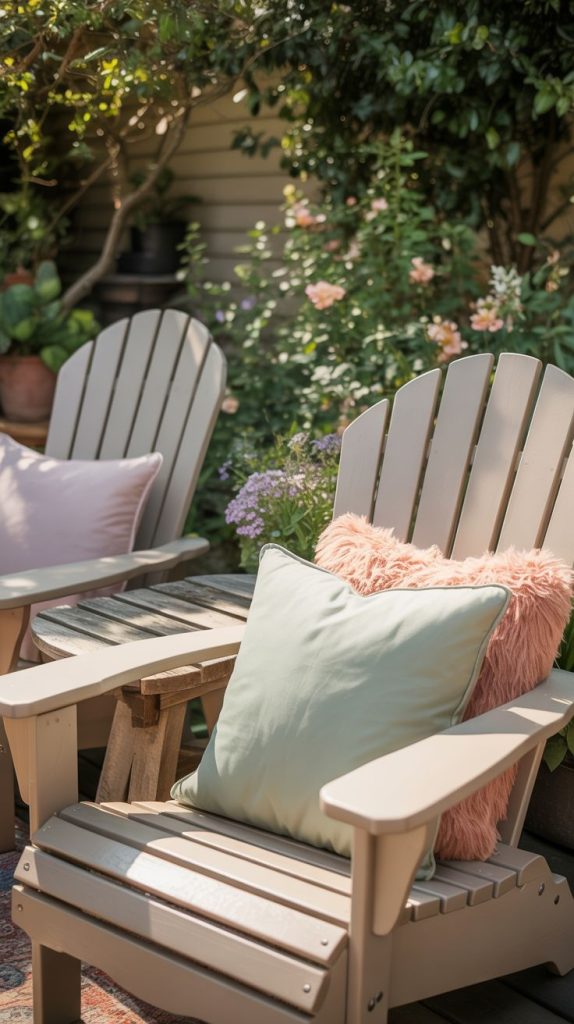 style the surrounding area with cozy seating