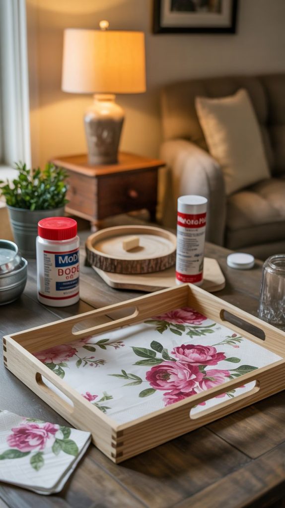 decoupage serving tray