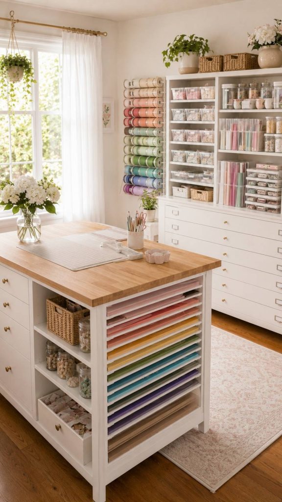 organize your paper and vinyl supplies