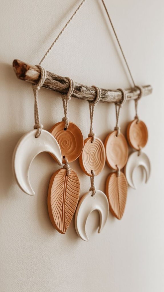 boho clay wall hanging