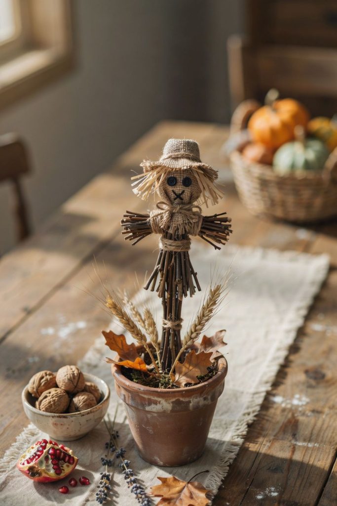 mini scarecrow centerpieces