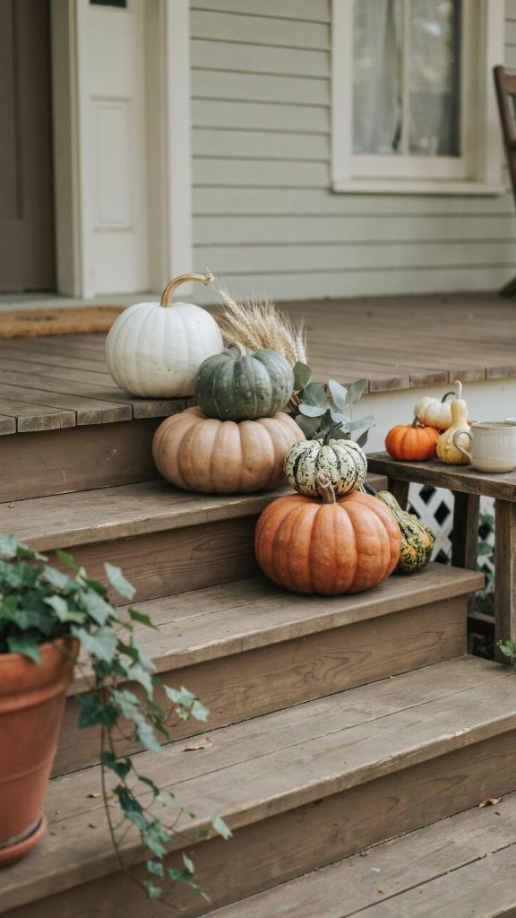 decorate with pumpkins in every size and shade