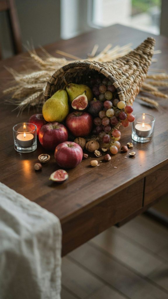 fill a cornucopia and let it spill over