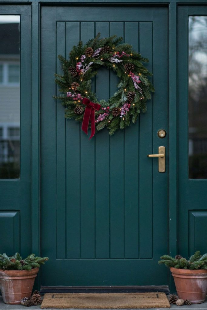 hang a lit wreath that works all day long