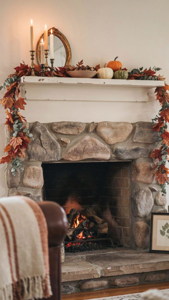style the mantel like the head of the table