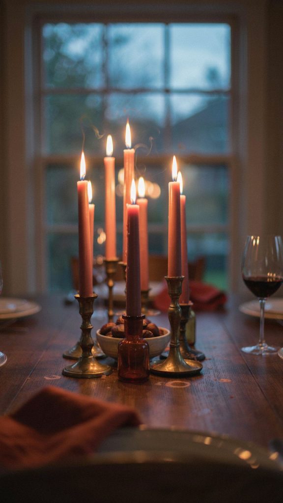 warm the room with grouped candlelight