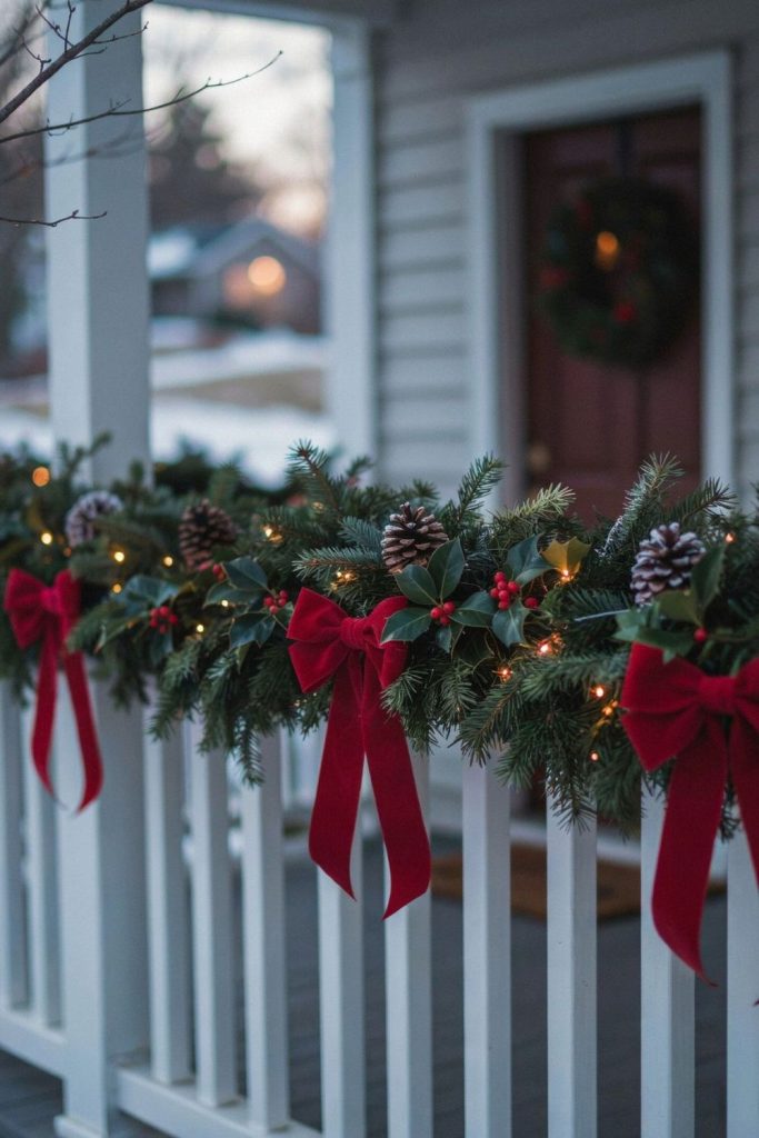 weave lights inside your garland so the wire disappears