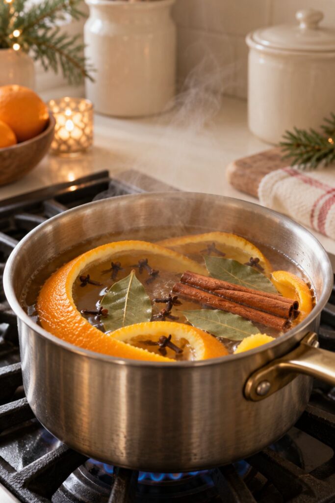 clove bay leaf and orange peel