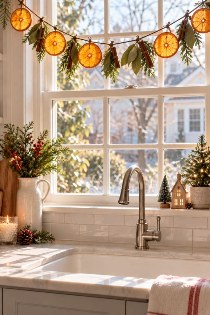 dried orange garland