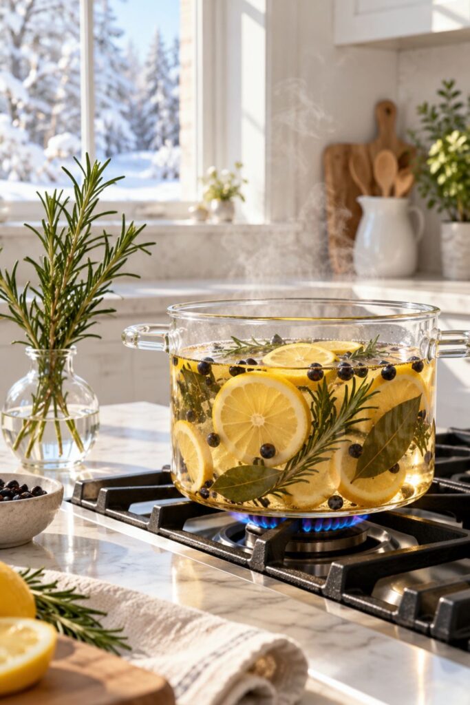 juniper and rosemary winter wonderland